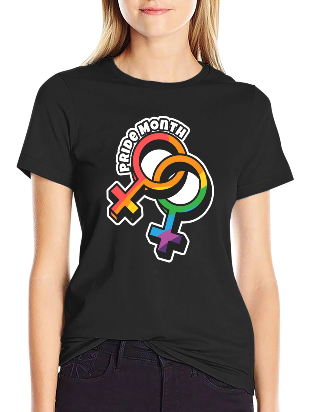 Pride Month Rainbow Symbol Graphic T-Shirt