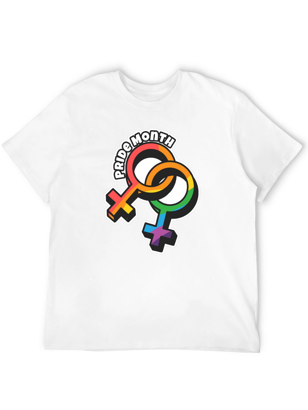 Pride Month Rainbow Symbol Graphic T-Shirt