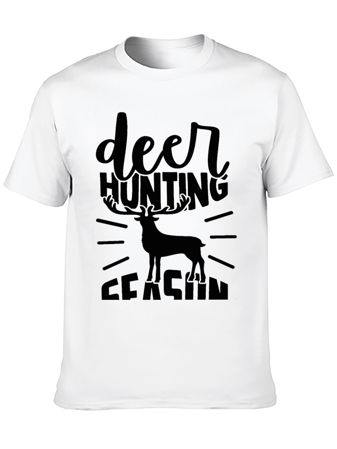 Deer Hunting Season Graphic Tee - Black