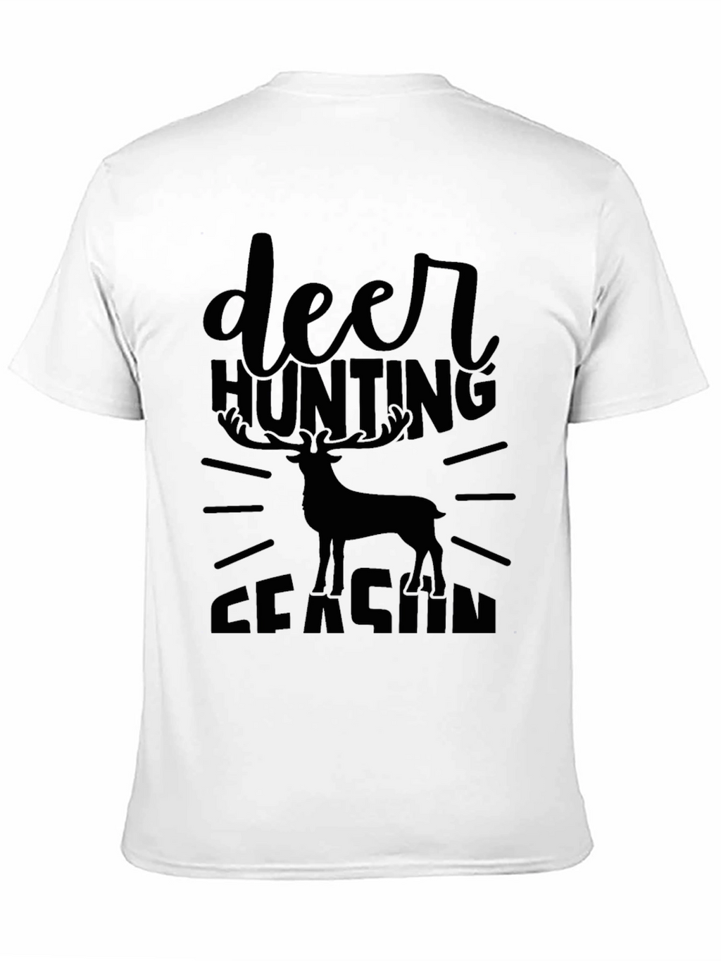 Deer Hunting Season Graphic Tee - Black