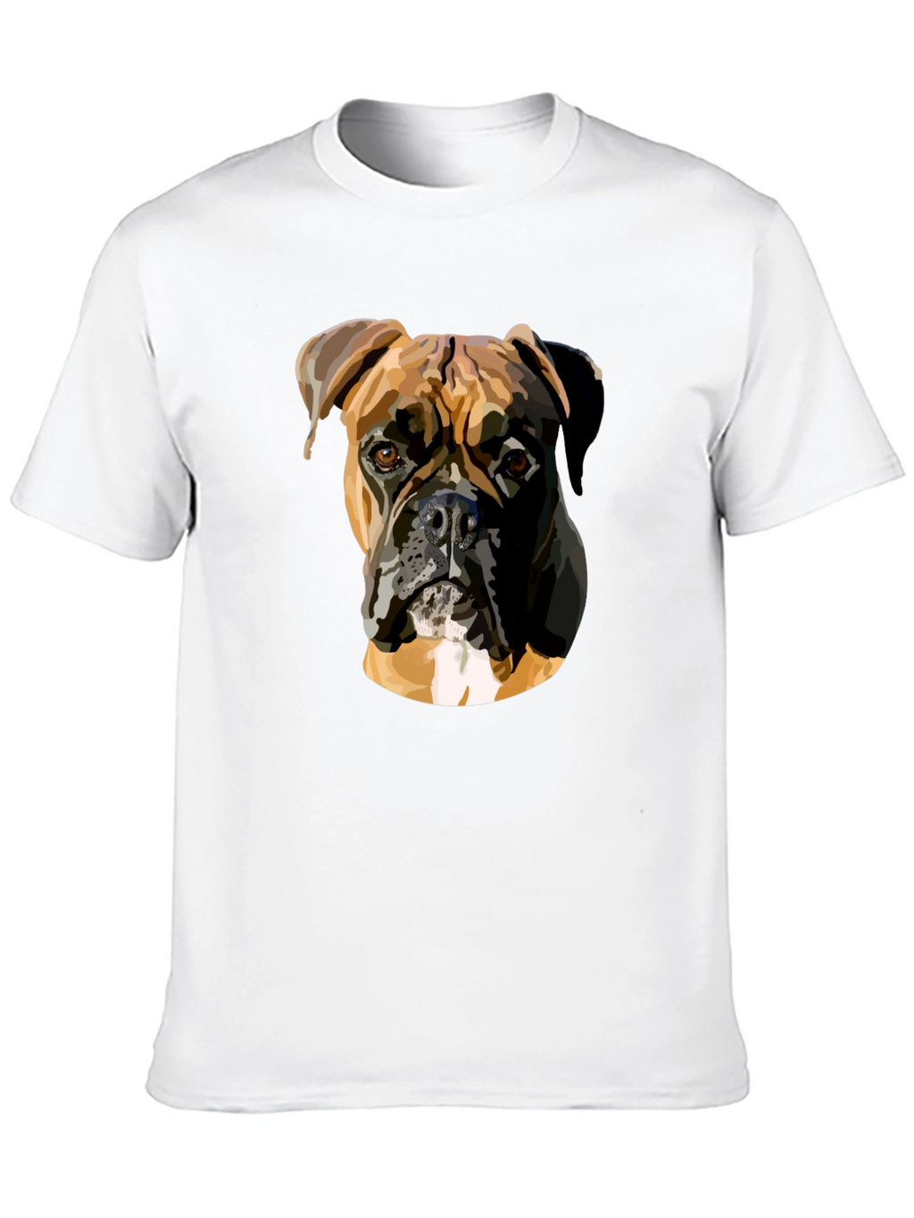 Boxer Dog Graphic Print Black T-Shirt