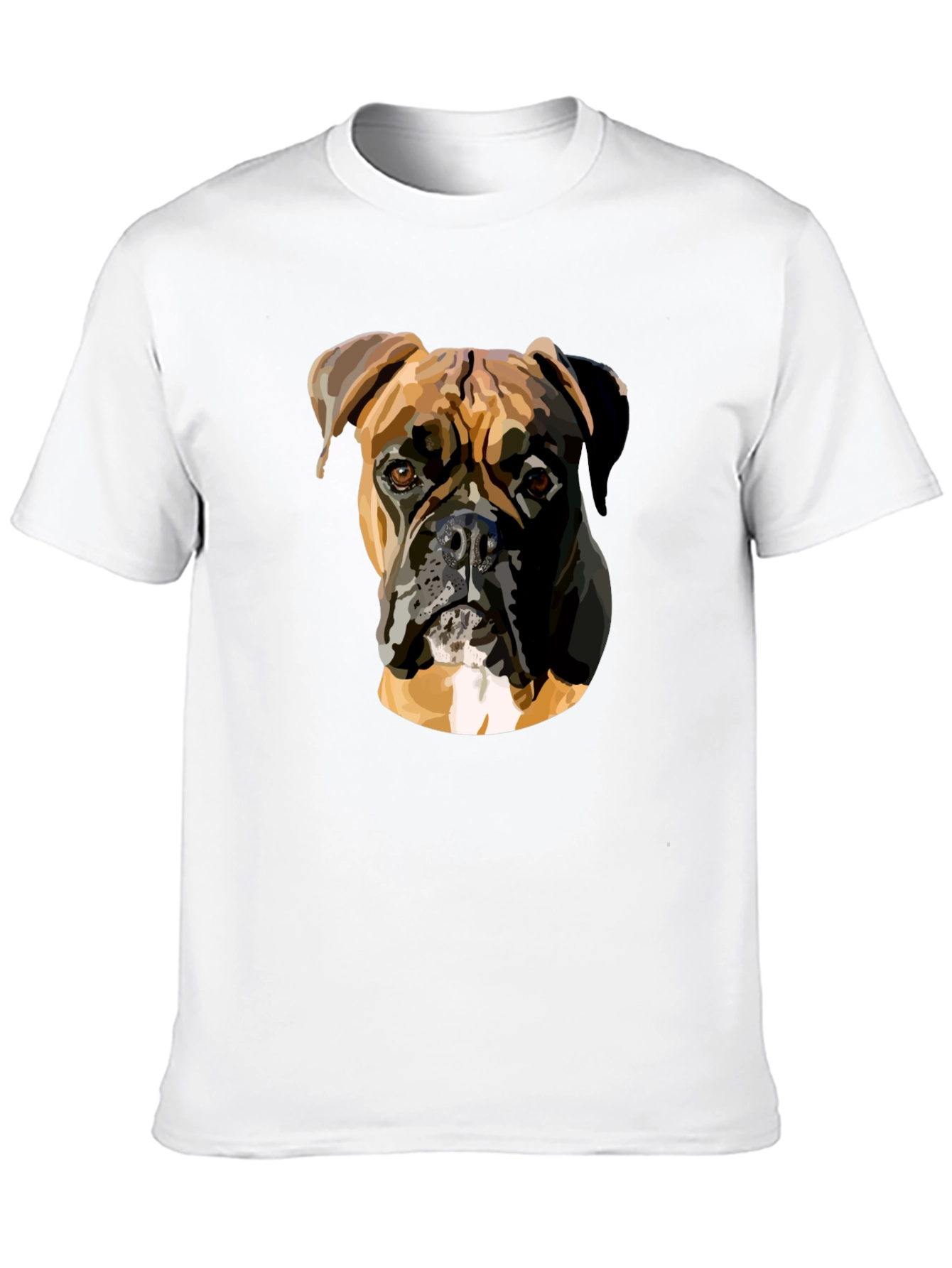 Boxer Dog Graphic Print Black T-Shirt