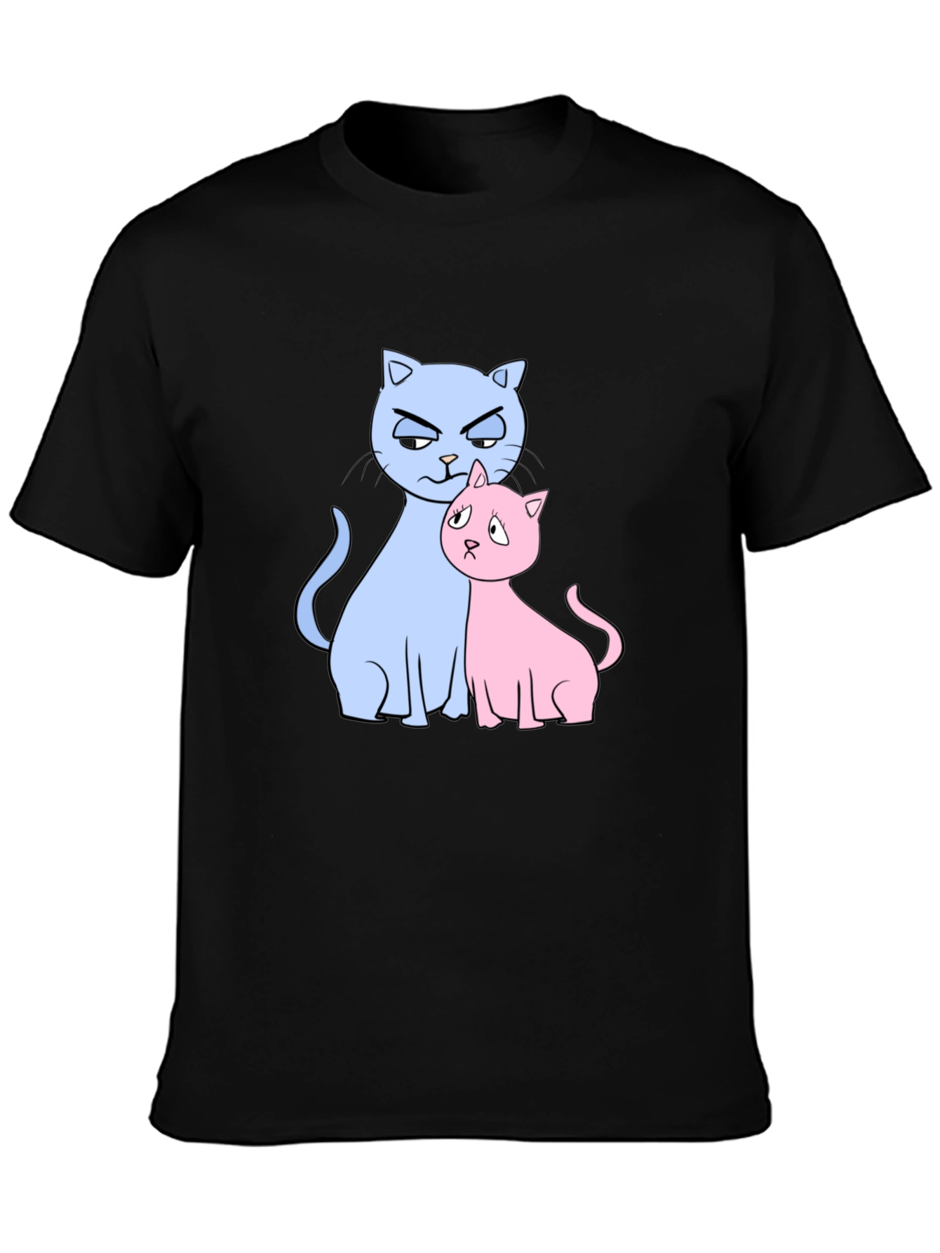 Cute Cats Graphic Print T-Shirt