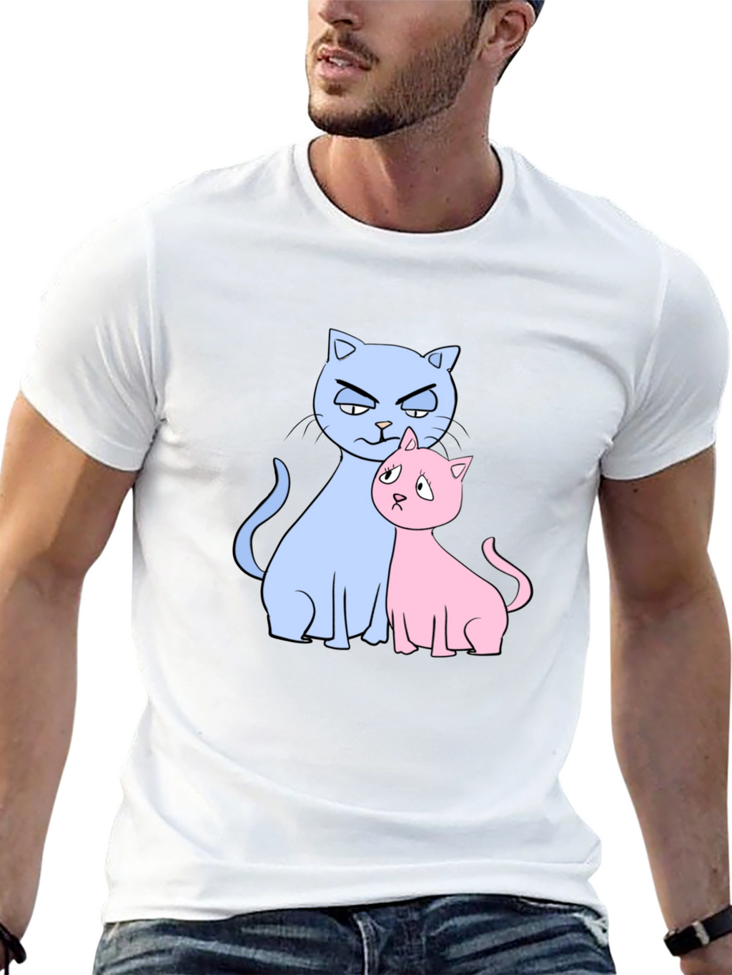 Cute Cats Graphic Print T-Shirt
