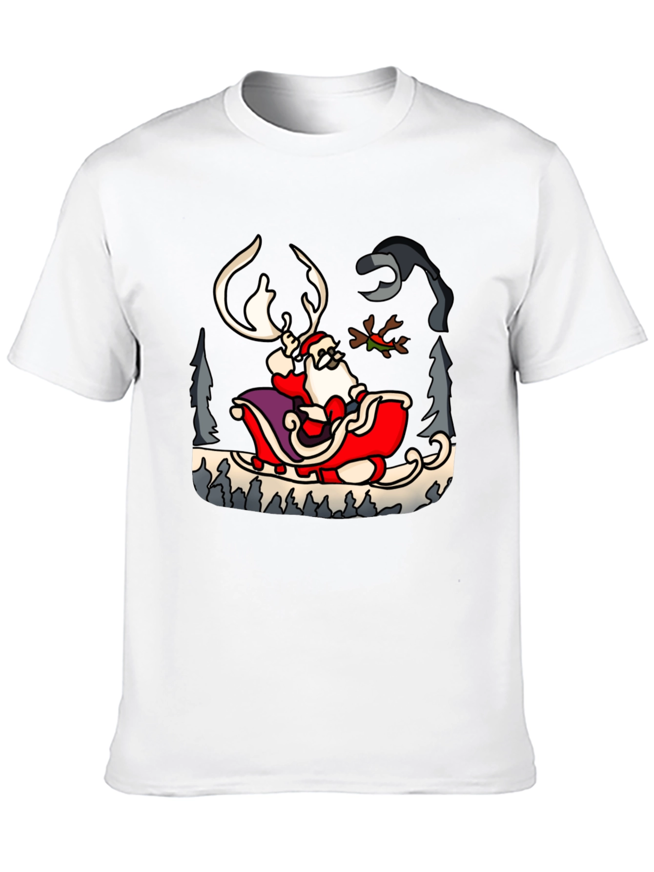Santas Sleigh Ride Graphic Tee
