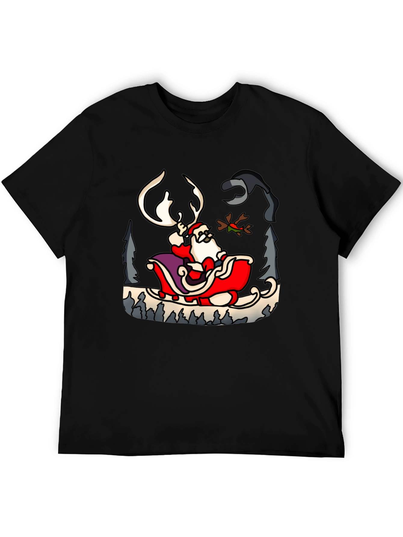 Santas Sleigh Ride Graphic Tee
