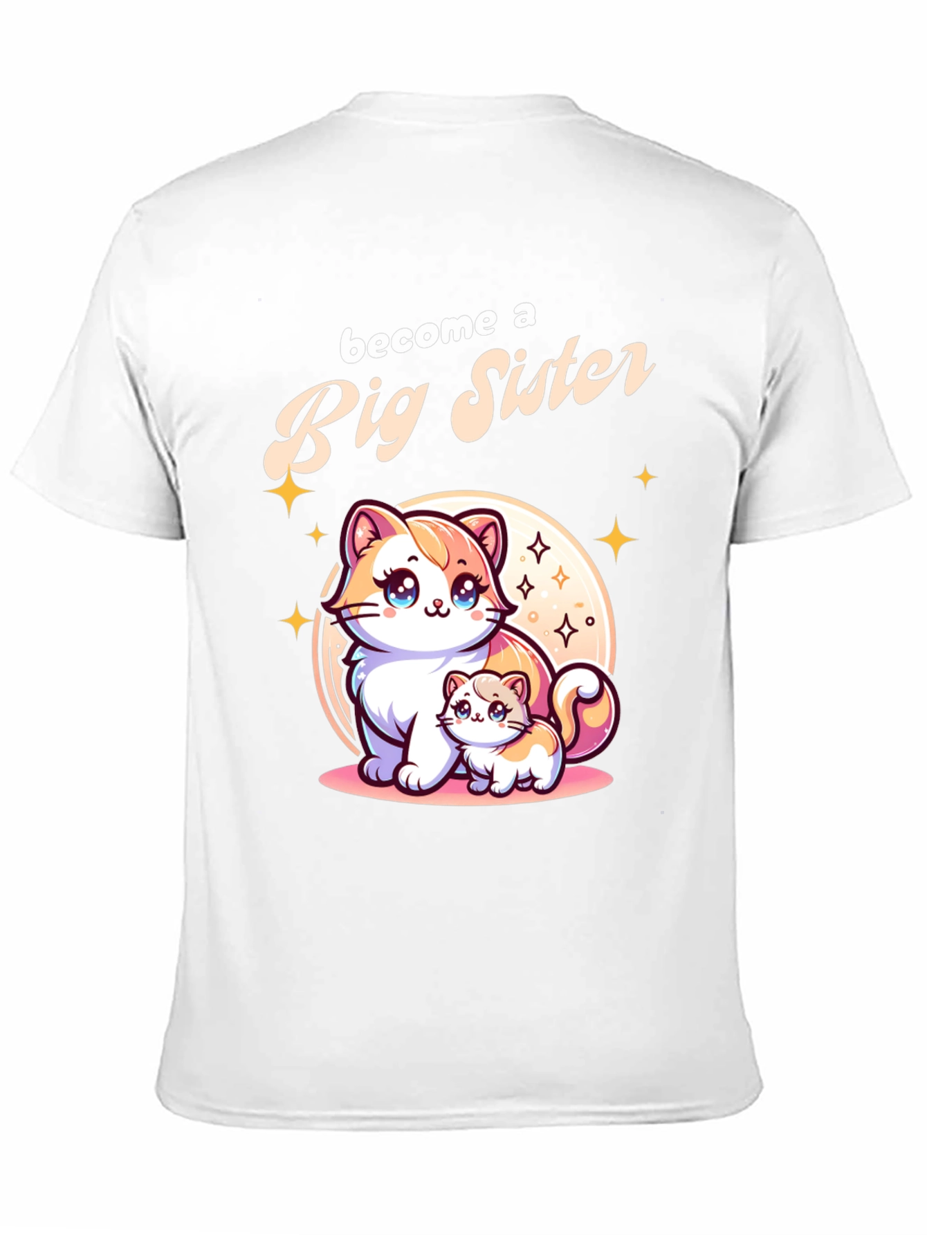 Big Sister Announcement T-Shirt with Cute Cats