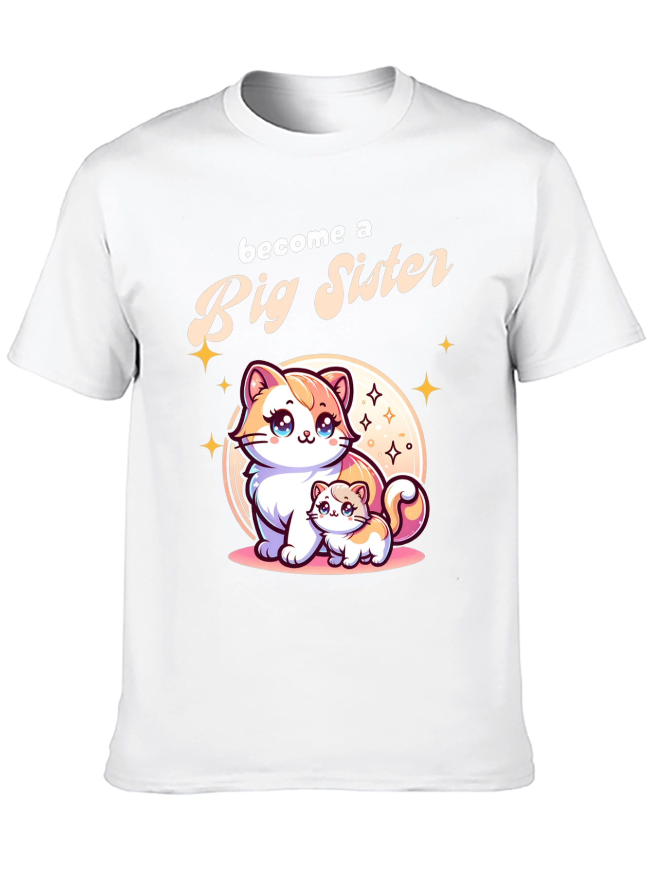 Big Sister Announcement T-Shirt with Cute Cats
