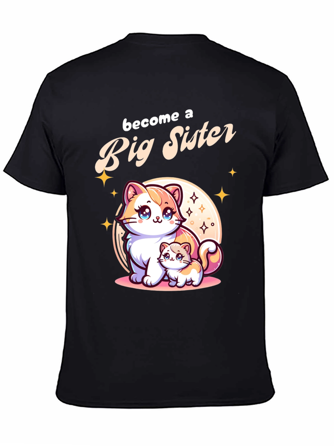 Big Sister Announcement T-Shirt with Cute Cats