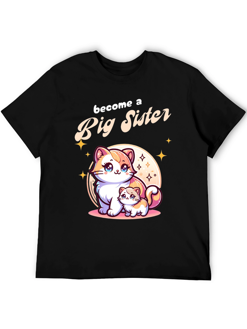 Big Sister Announcement T-Shirt with Cute Cats