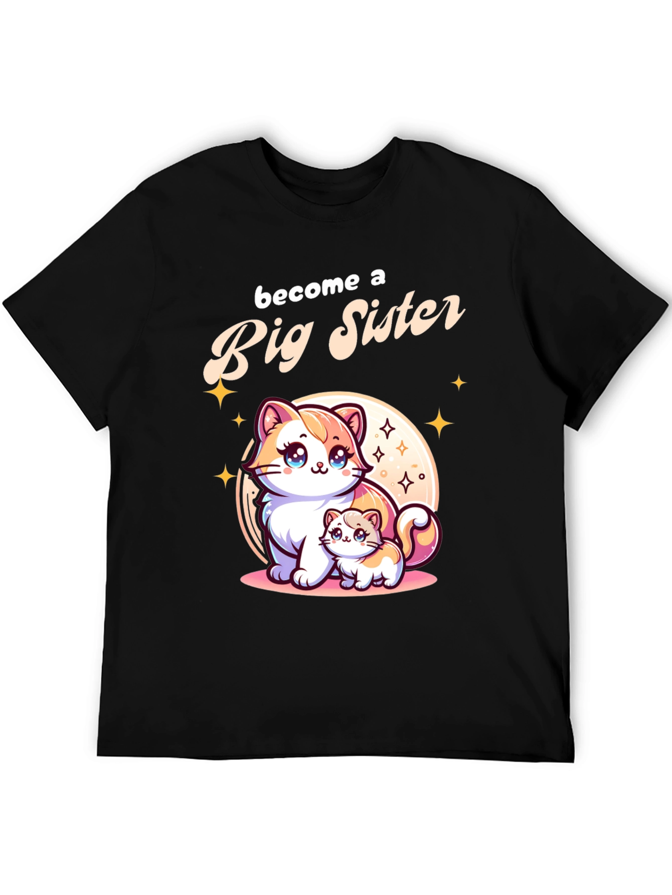 Big Sister Announcement T-Shirt with Cute Cats