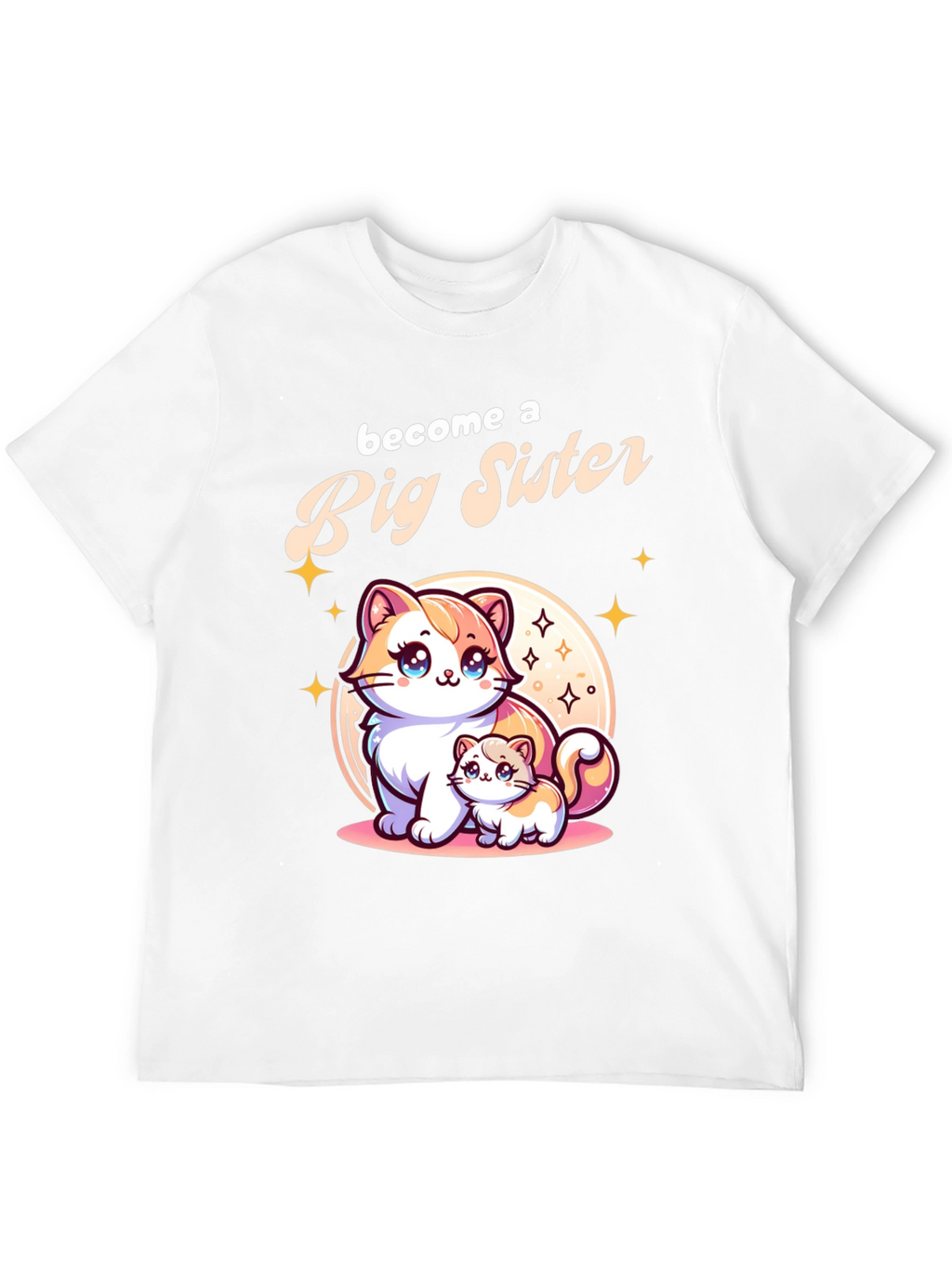Big Sister Announcement T-Shirt with Cute Cats