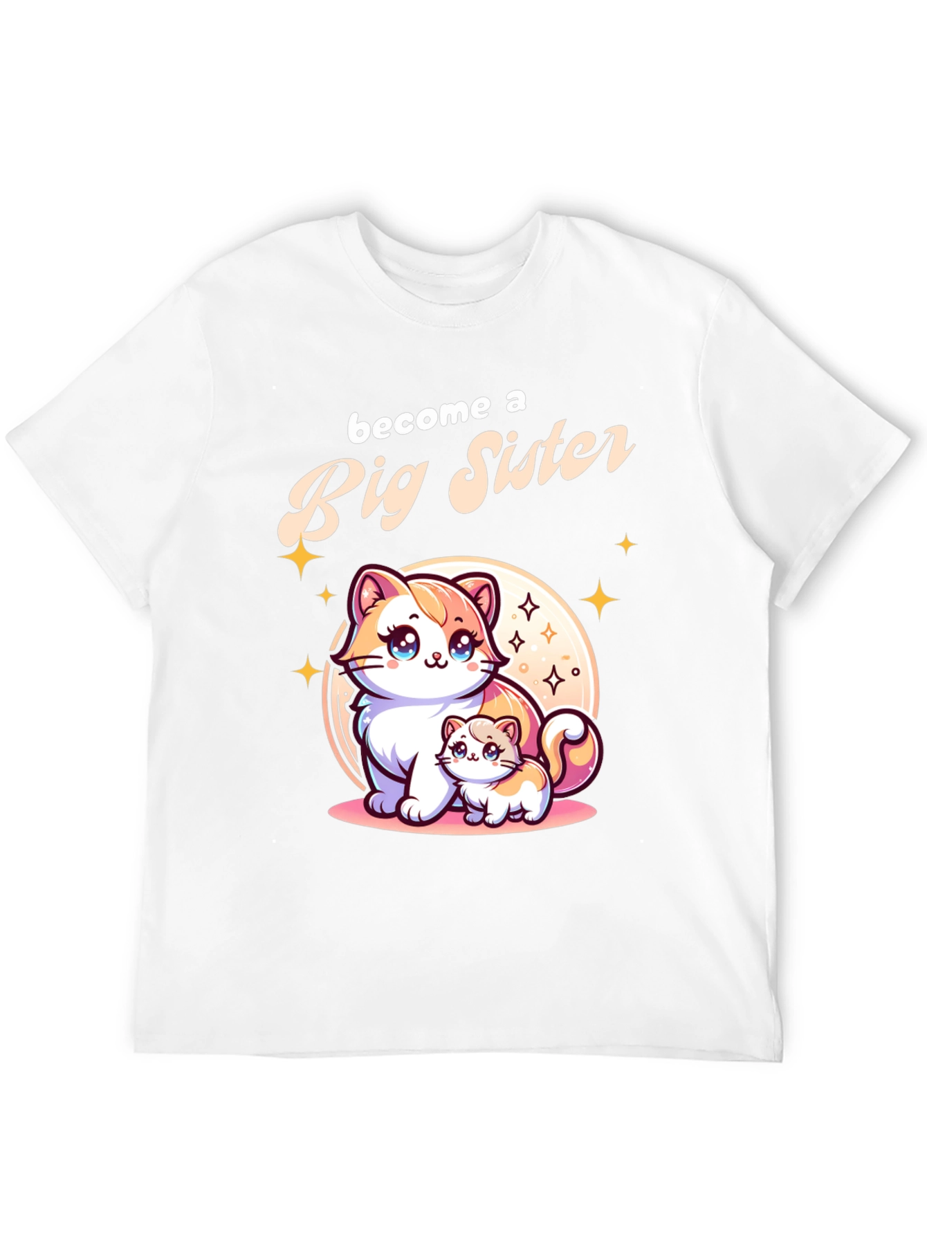 Big Sister Announcement T-Shirt with Cute Cats