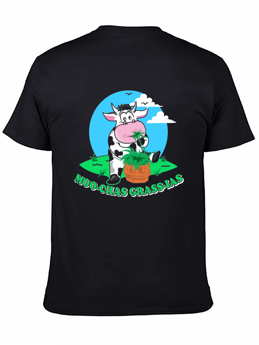 Moo-chas Grass-ias Funny Cow Graphic Tee