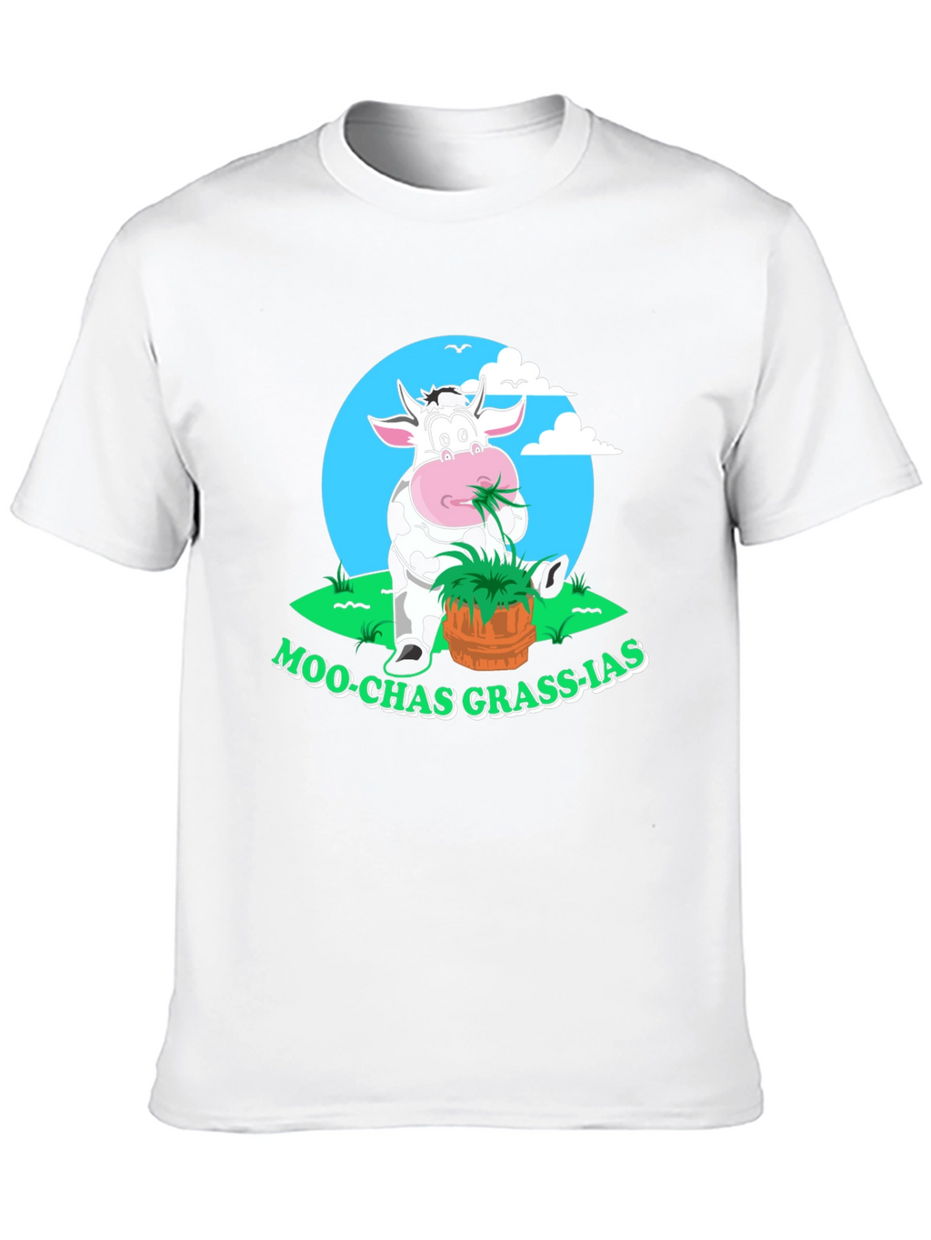 Moo-chas Grass-ias Funny Cow Graphic Tee