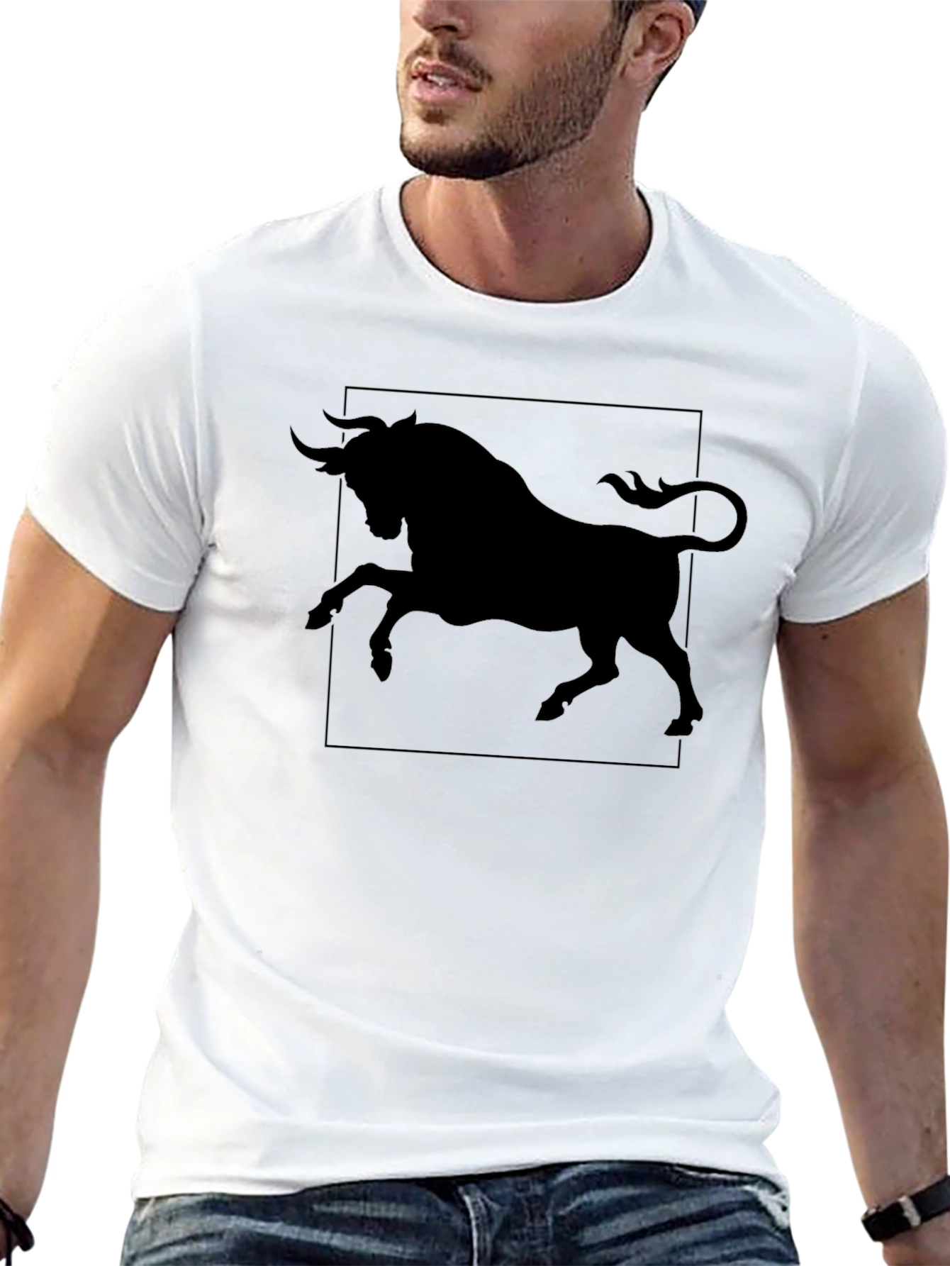 Black Bull Graphic Tee - Bold & Stylish