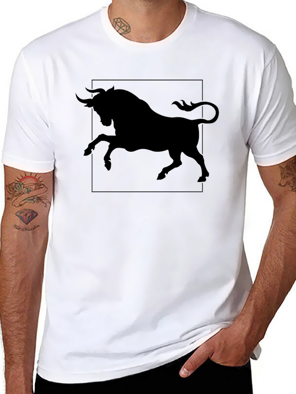 Black Bull Graphic Tee - Bold & Stylish