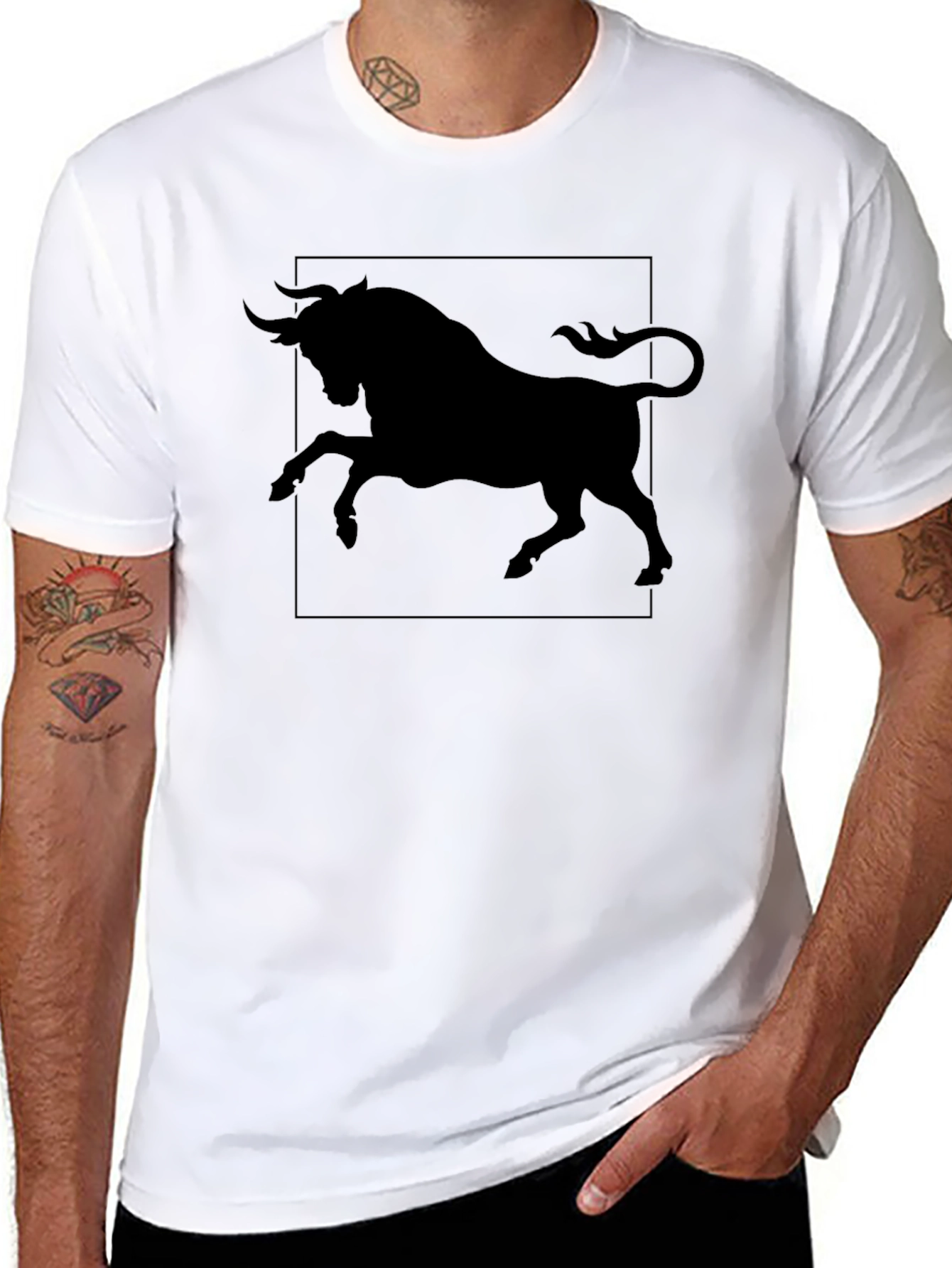 Black Bull Graphic Tee - Bold & Stylish