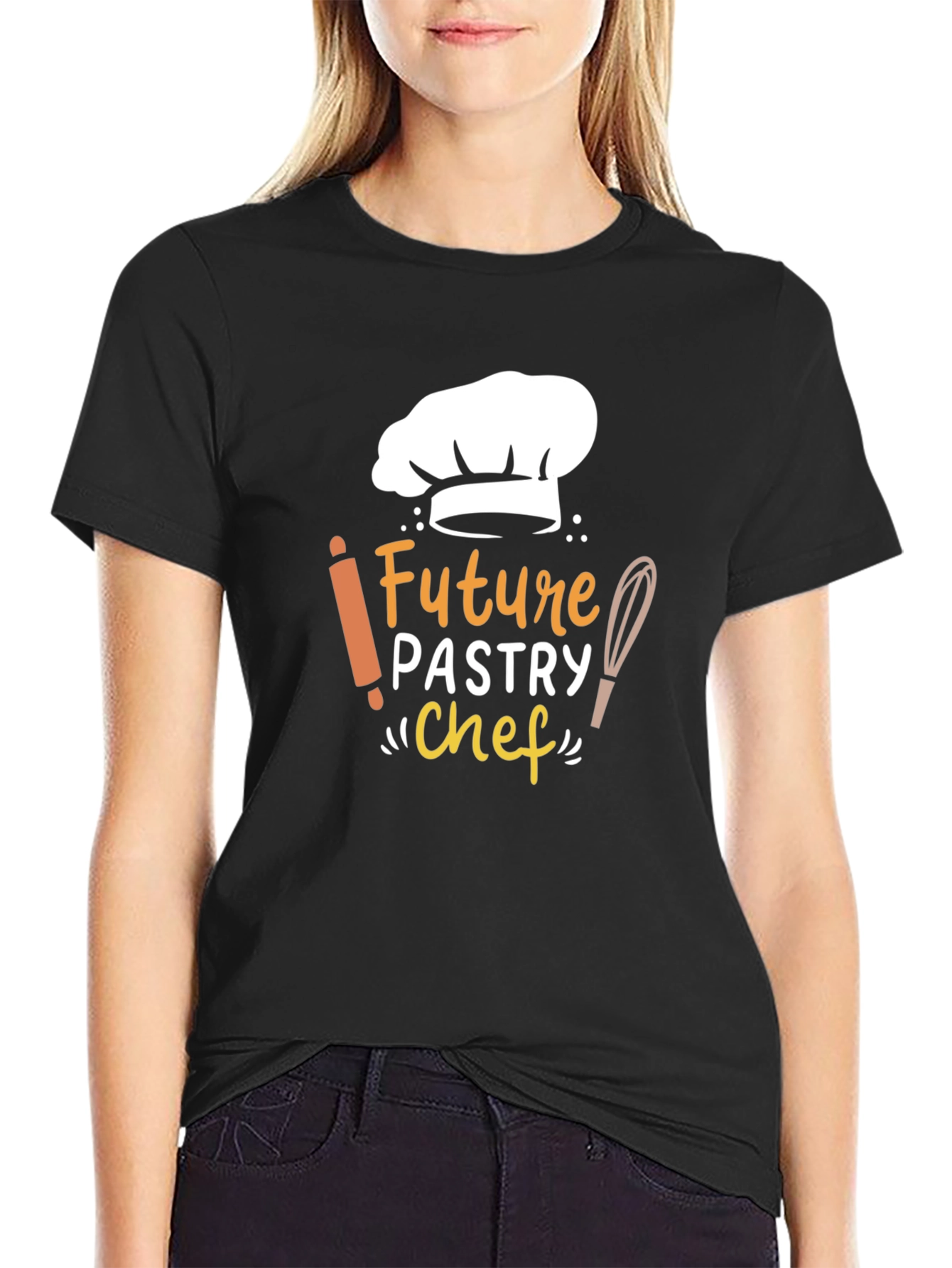 Future Pastry Chef Black T-Shirt - Culinary Dream Tee