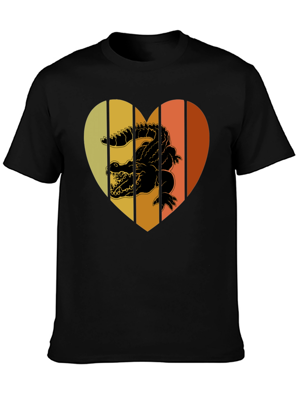 Retro Crocodile Heart T-Shirt