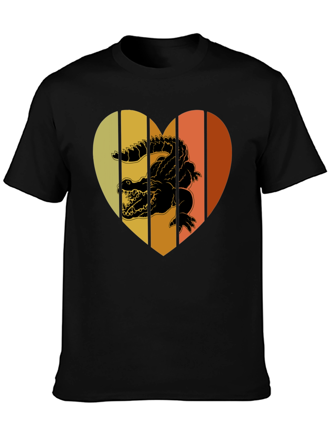 Retro Crocodile Heart T-Shirt