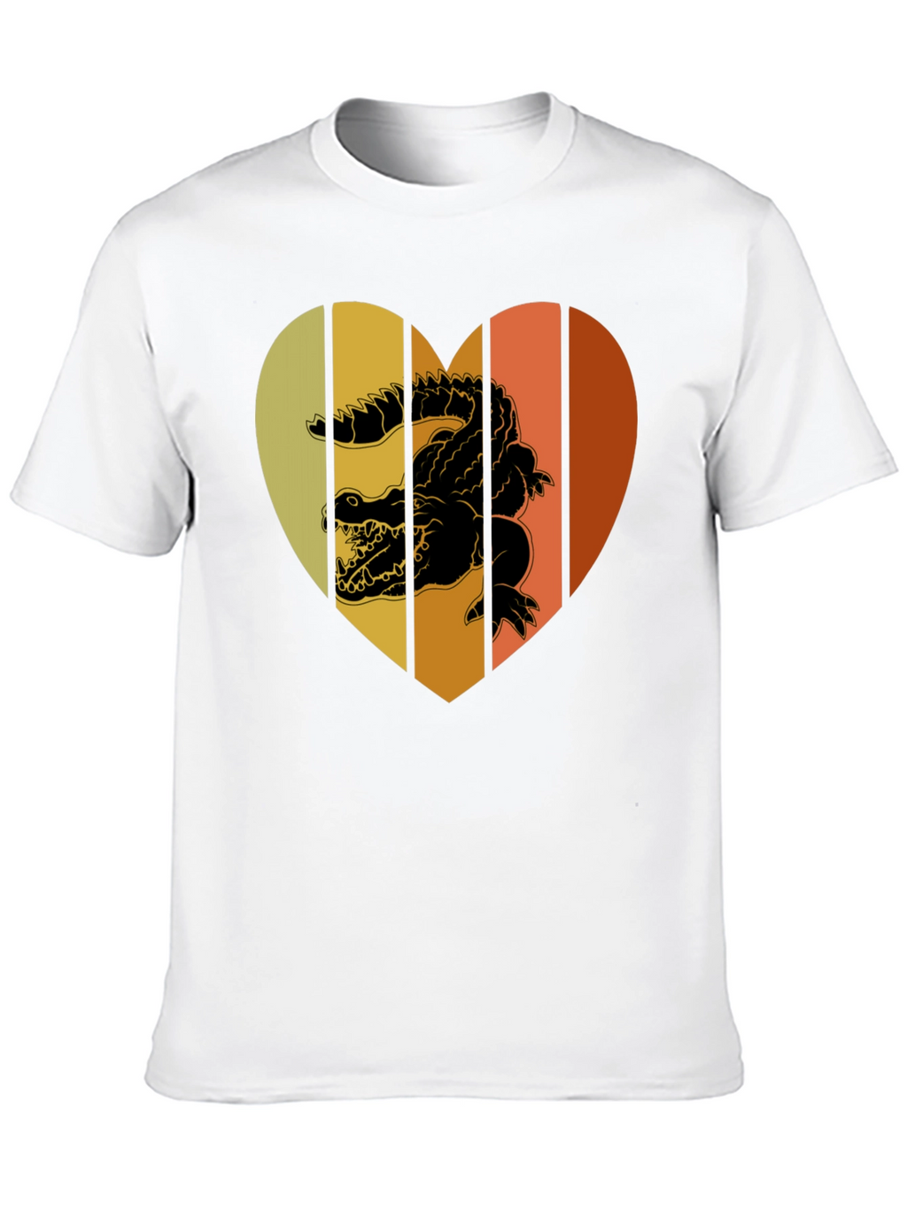 Retro Crocodile Heart T-Shirt