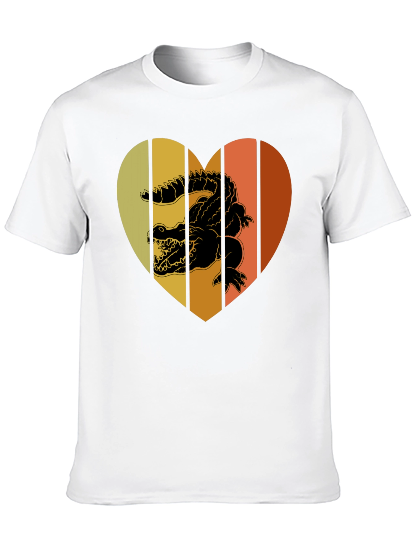 Retro Crocodile Heart T-Shirt