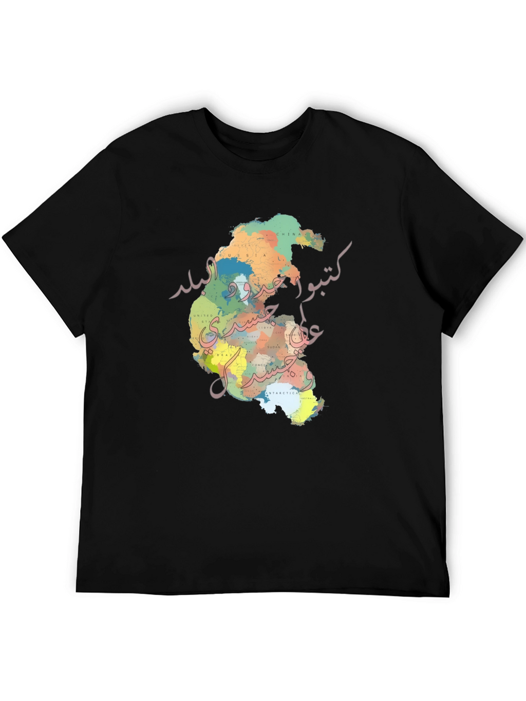 World Map Graphic Tee - Unique Design