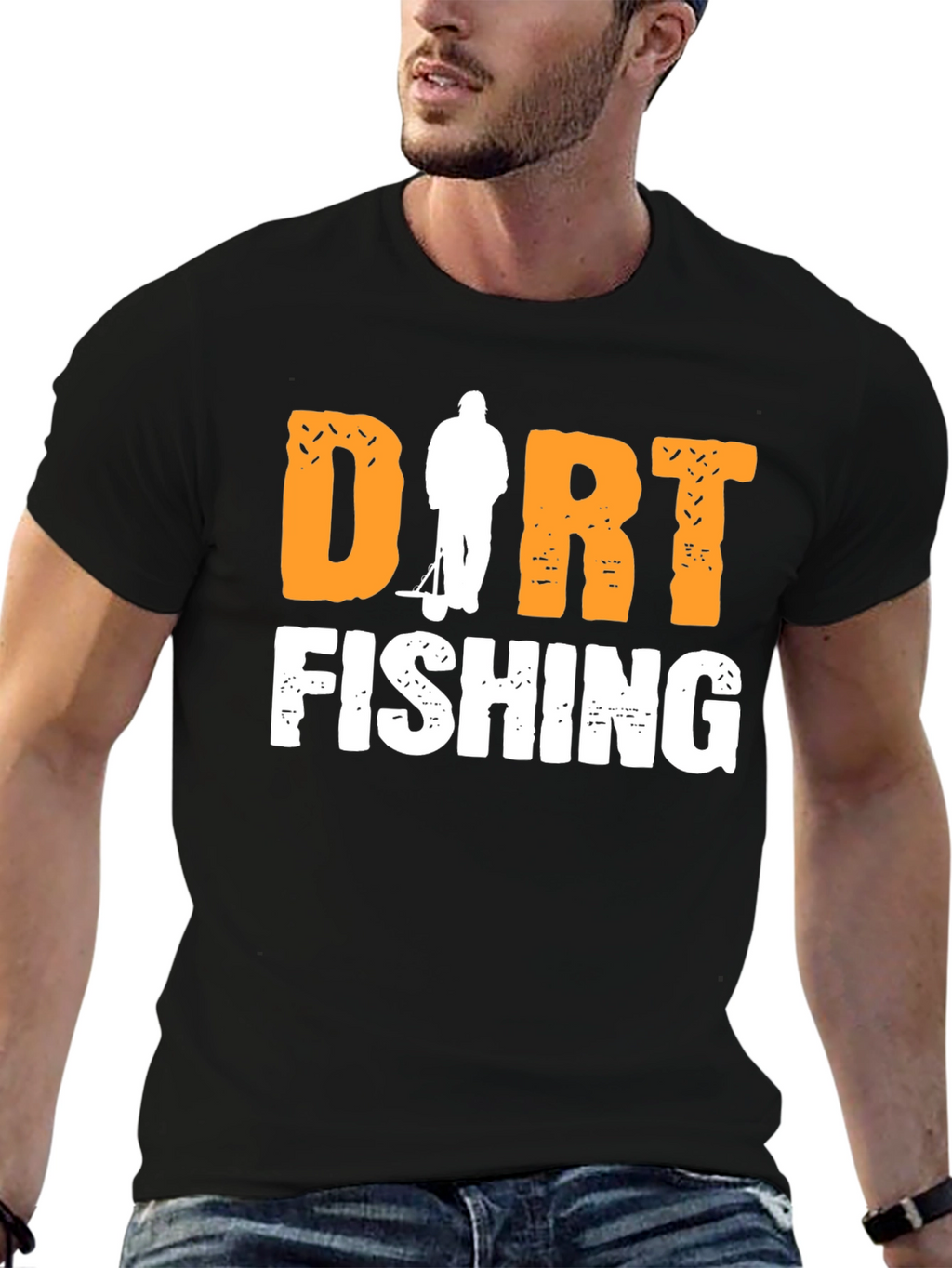Dirt Fishing Graphic Tee - Metal Detecting Hobby Shirt
