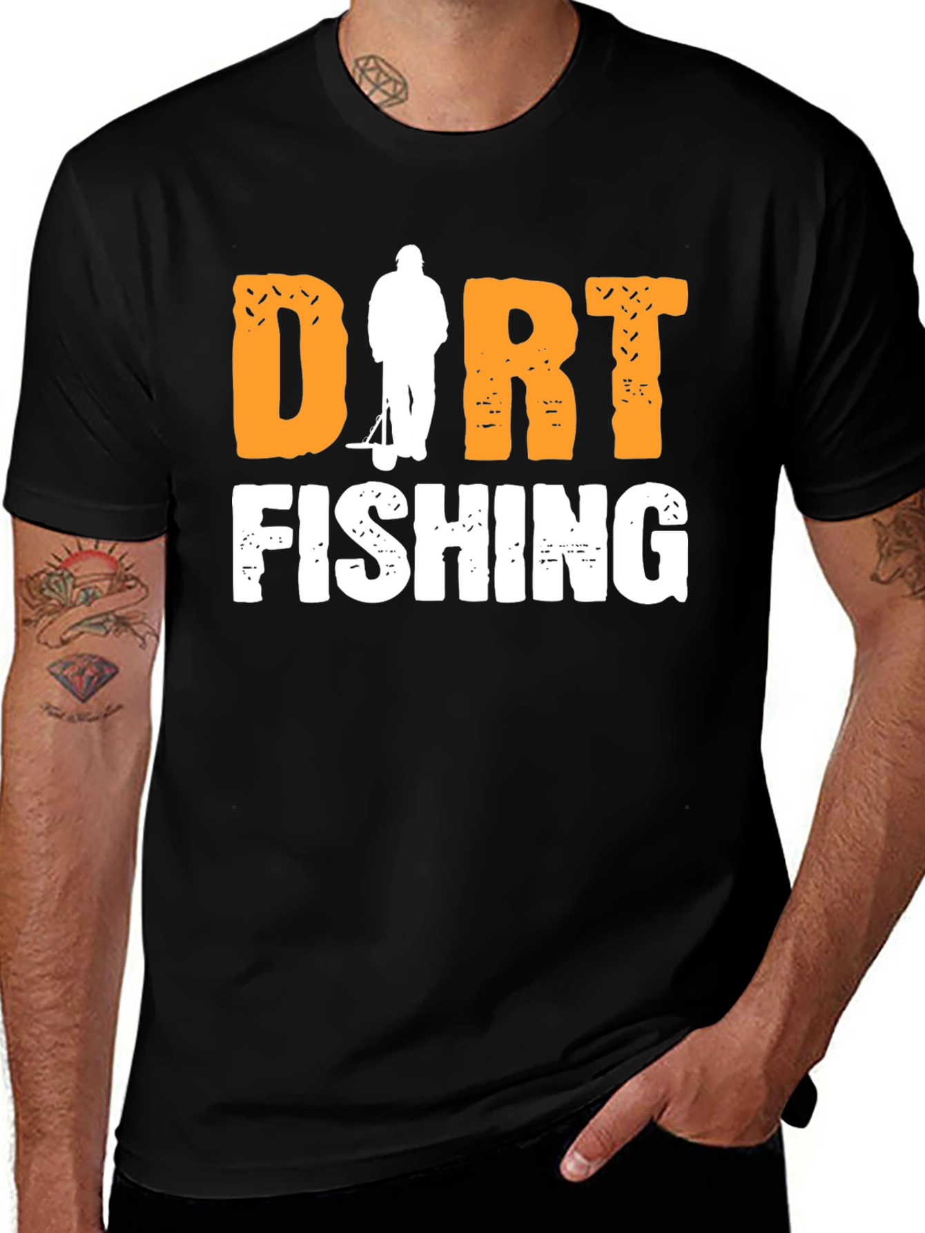 Dirt Fishing Graphic Tee - Metal Detecting Hobby Shirt