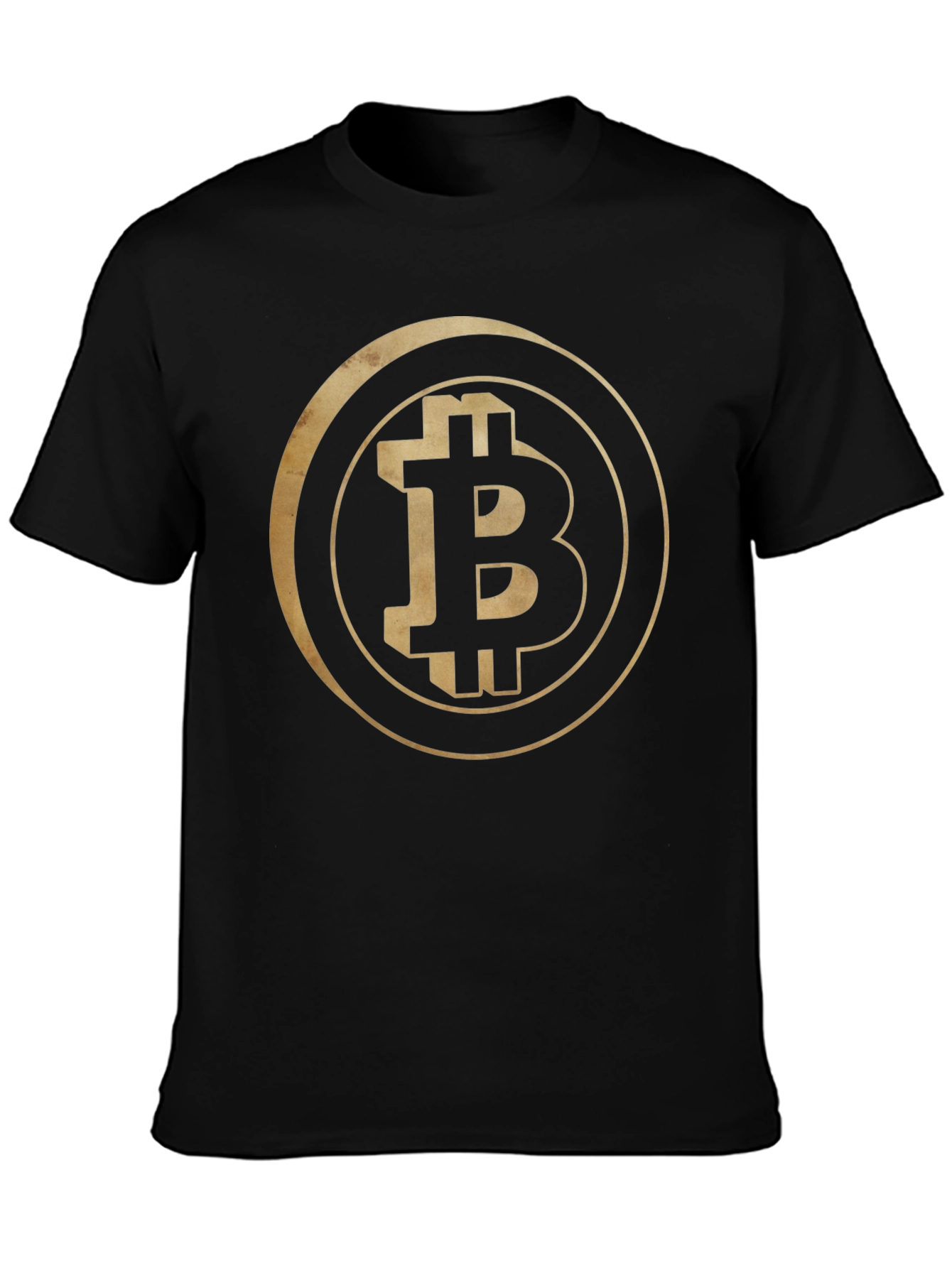 Bitcoin Crypto Gold Logo Black Tee
