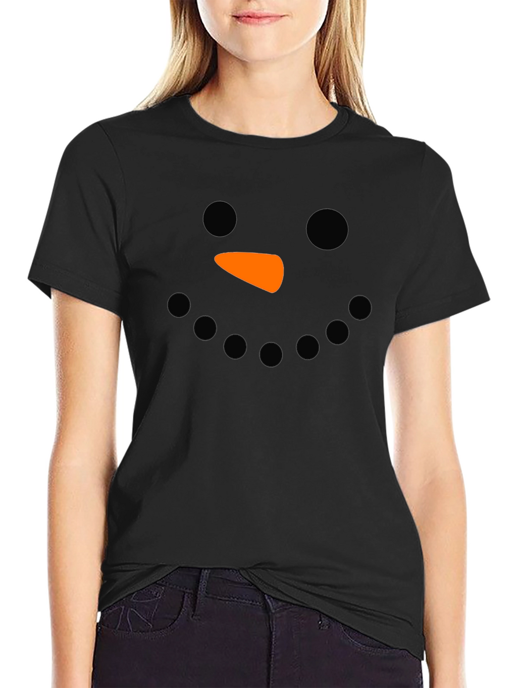 Snowman Face T-Shirt - Holiday Fun