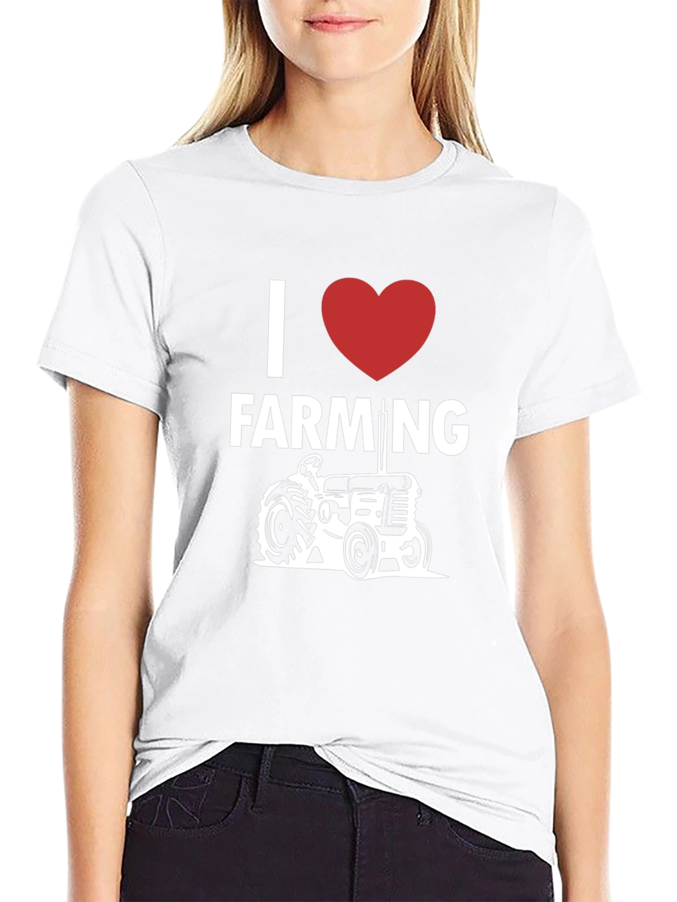 I Heart Farming Tractor Graphic T-Shirt