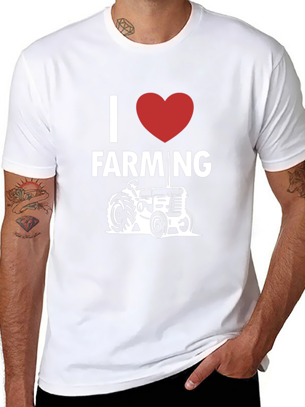 I Heart Farming Tractor Graphic T-Shirt