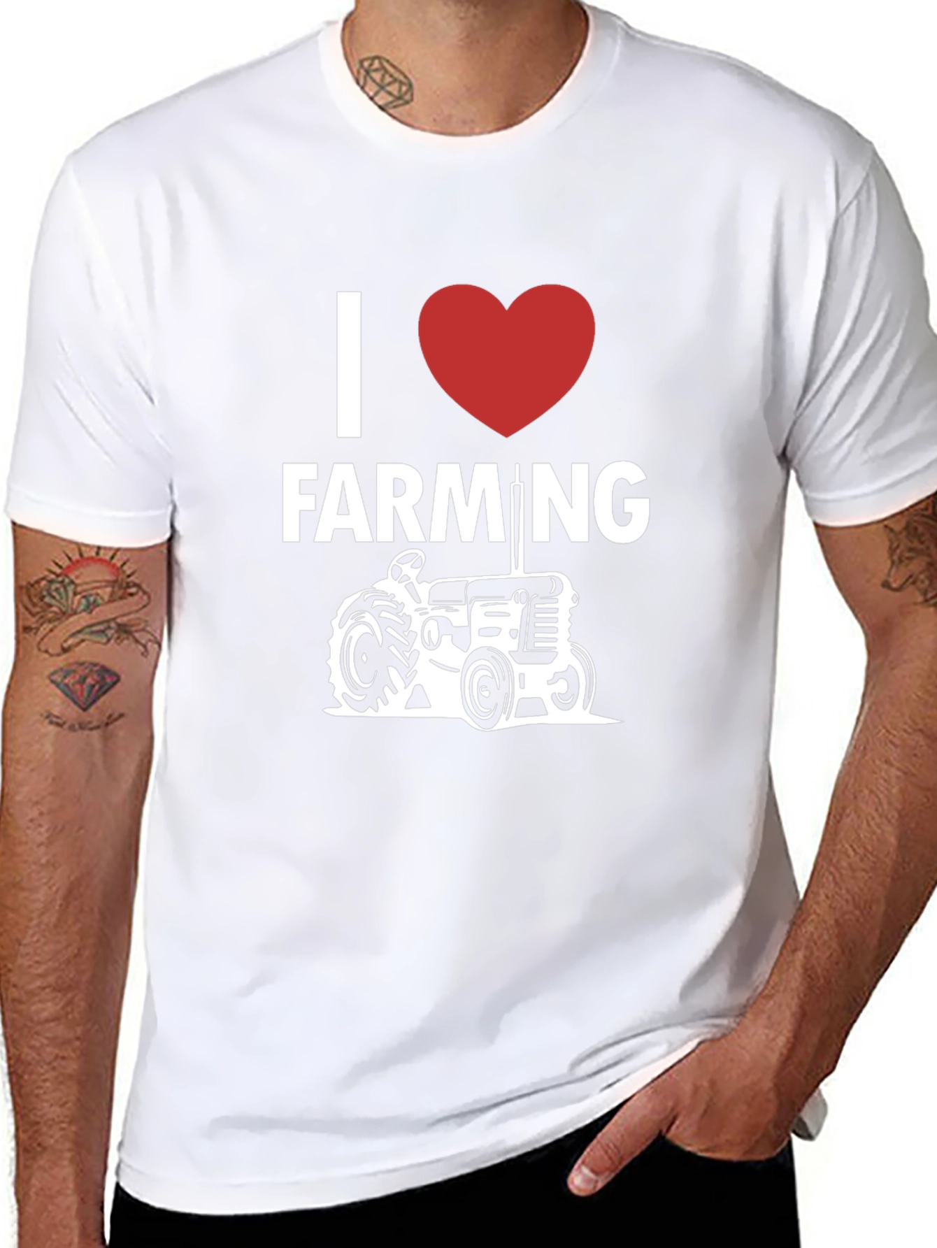 I Heart Farming Tractor Graphic T-Shirt