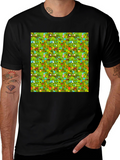 Camping Pattern Crew Neck T-Shirt