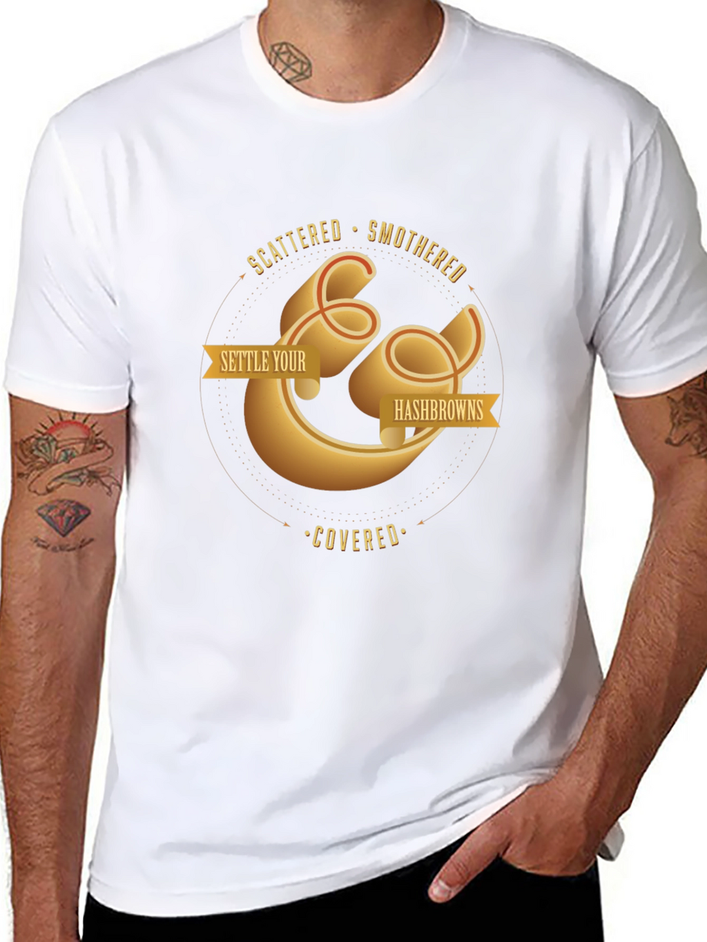 Settle Your Hash Browns T-Shirt - Foodie Tee