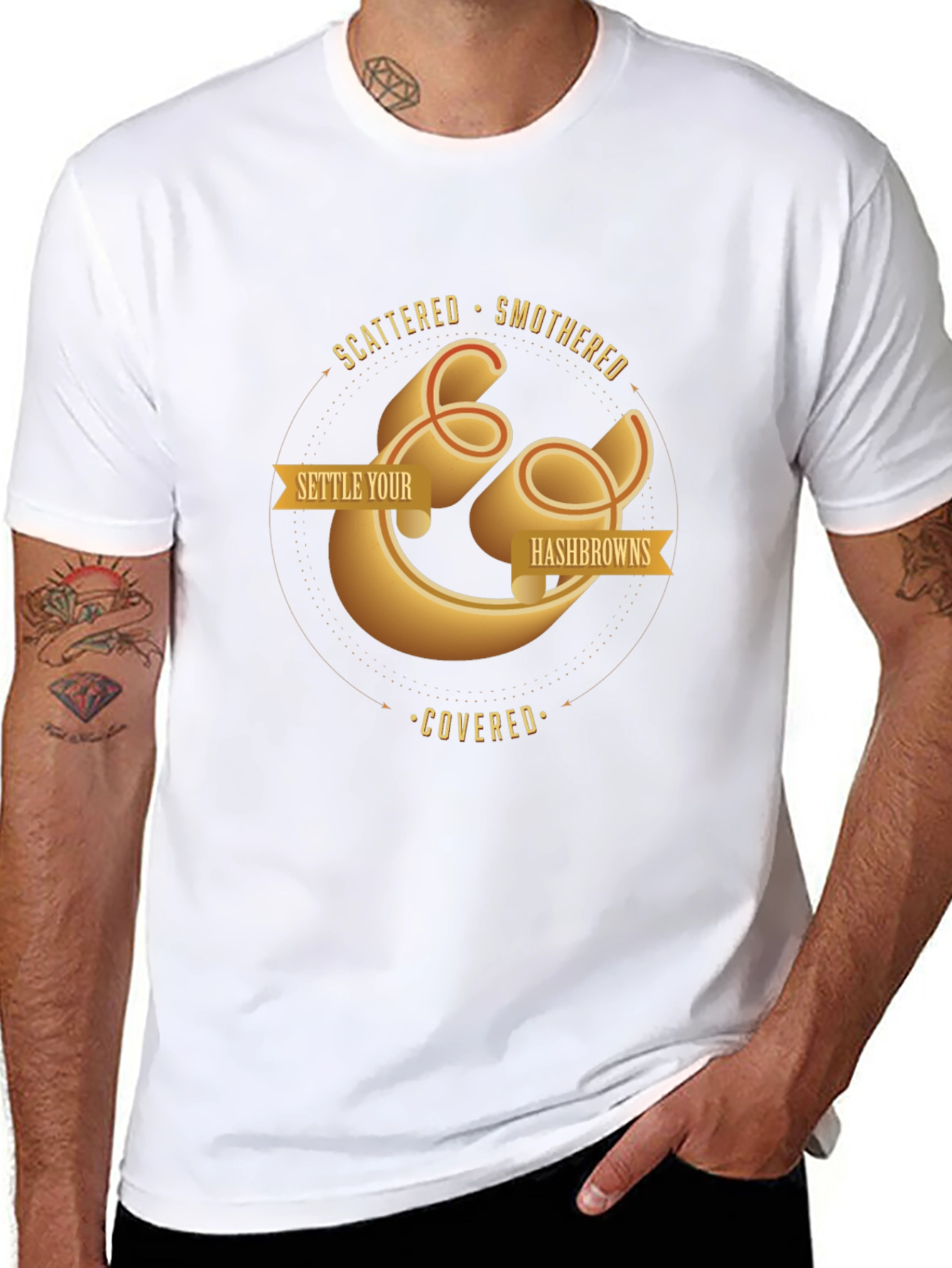 Settle Your Hash Browns T-Shirt - Foodie Tee