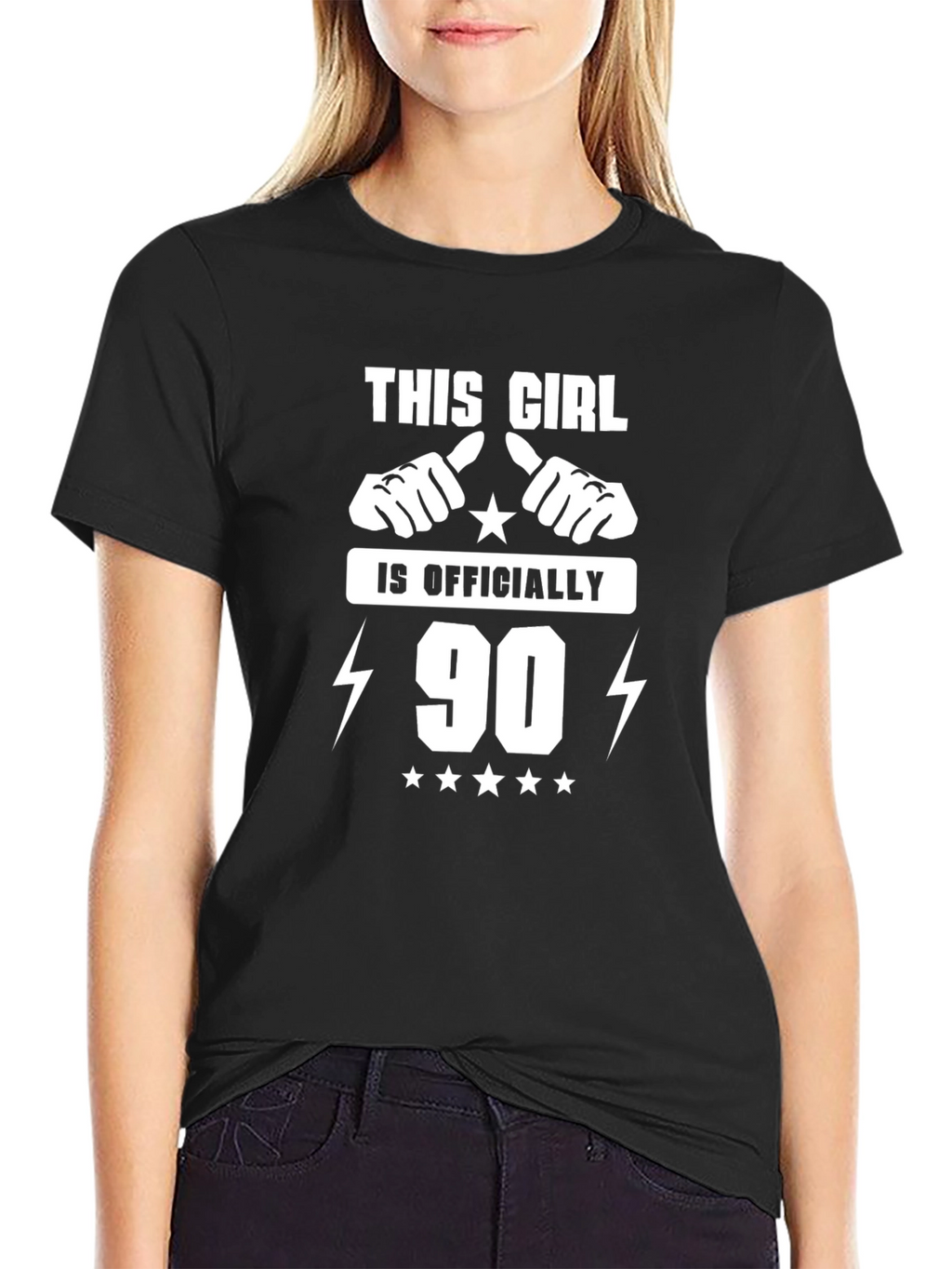 This Girl is Officially 90 T-Shirt Birthday Gift