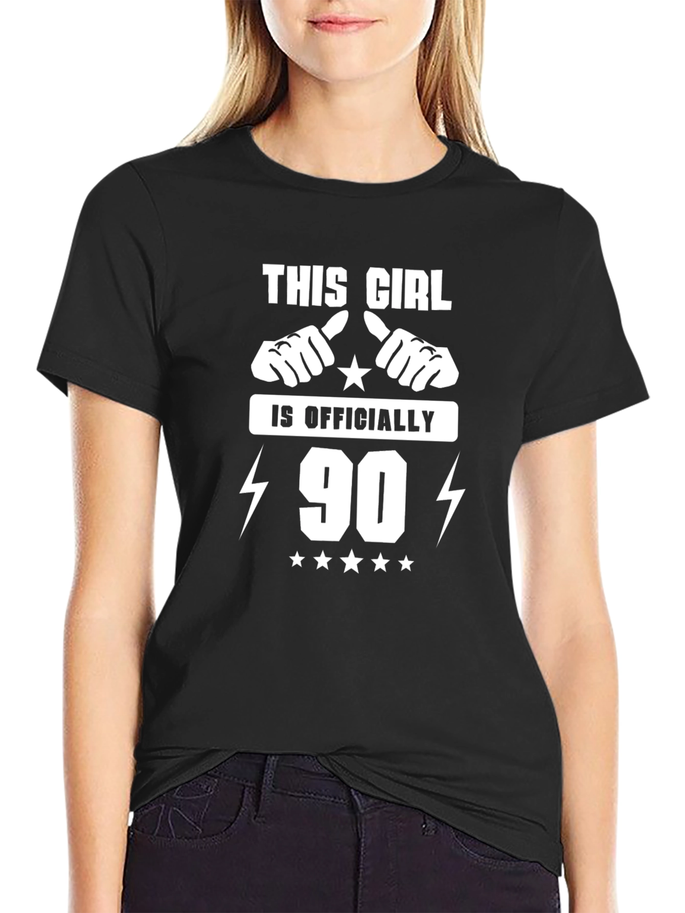 This Girl is Officially 90 T-Shirt Birthday Gift