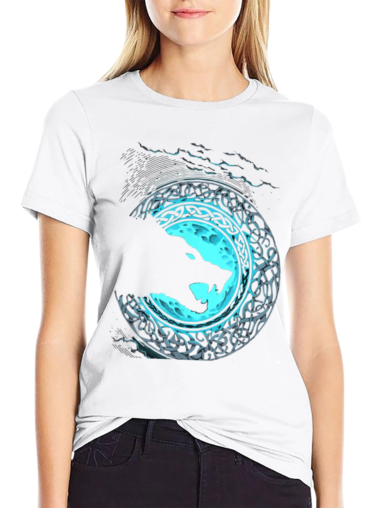 Wolf Moon Celtic Knot Graphic Tee