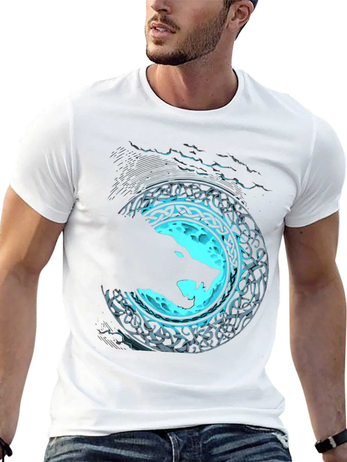 Wolf Moon Celtic Knot Graphic Tee