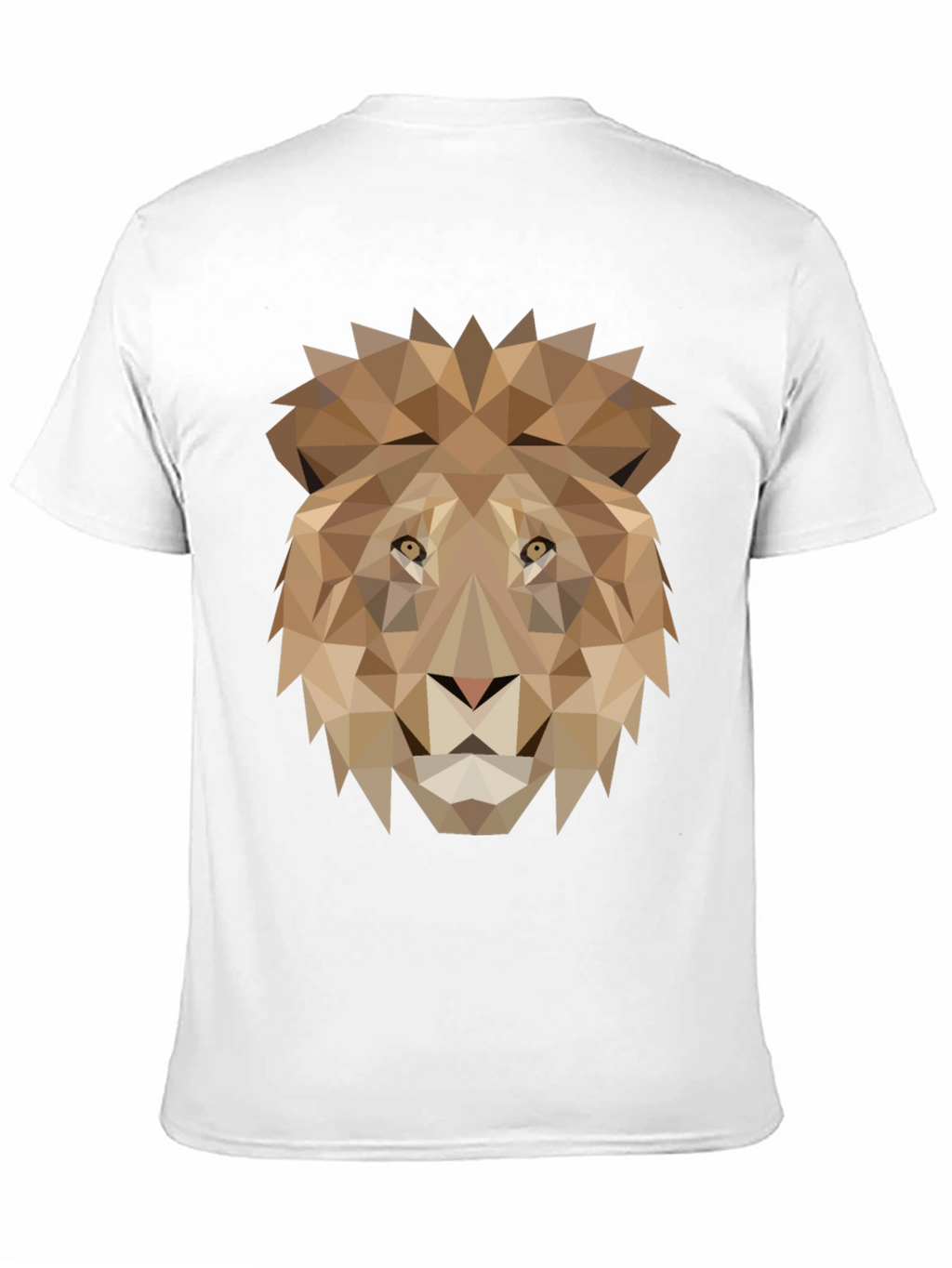 Geometric Lion Graphic Tee - Black