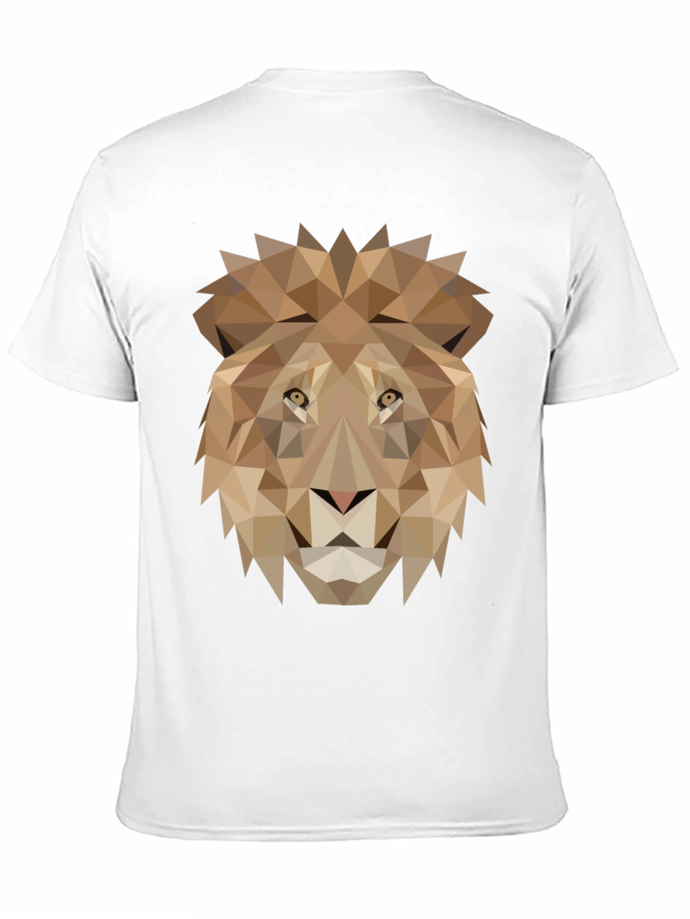 Geometric Lion Graphic Tee - Black
