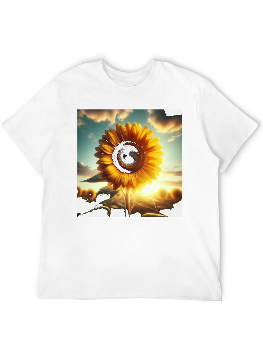Sunflower Graphic Tee - Black Casual T-Shirt