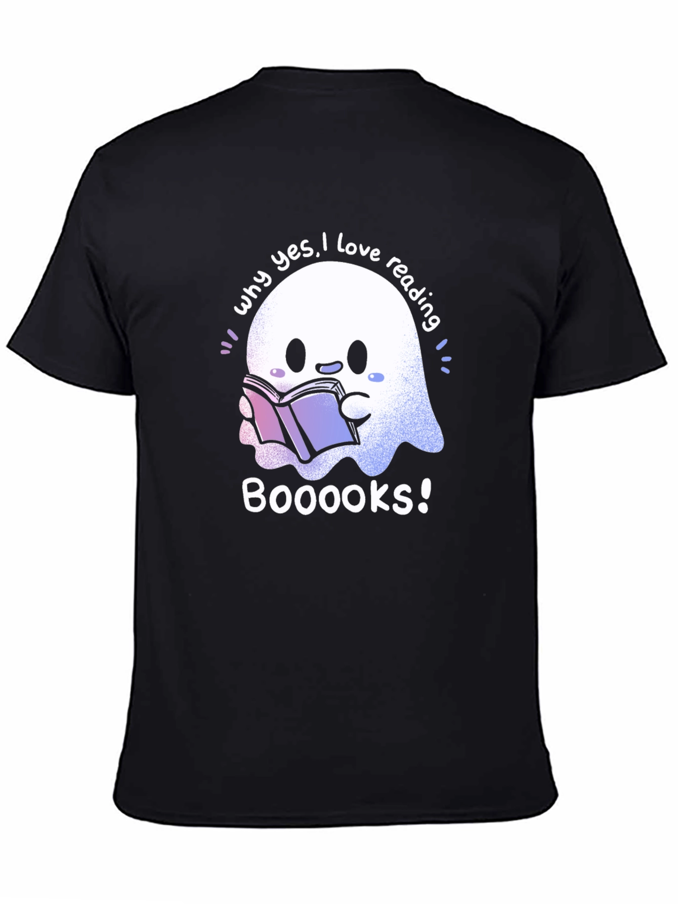 Cute Ghost Reading Books T-Shirt