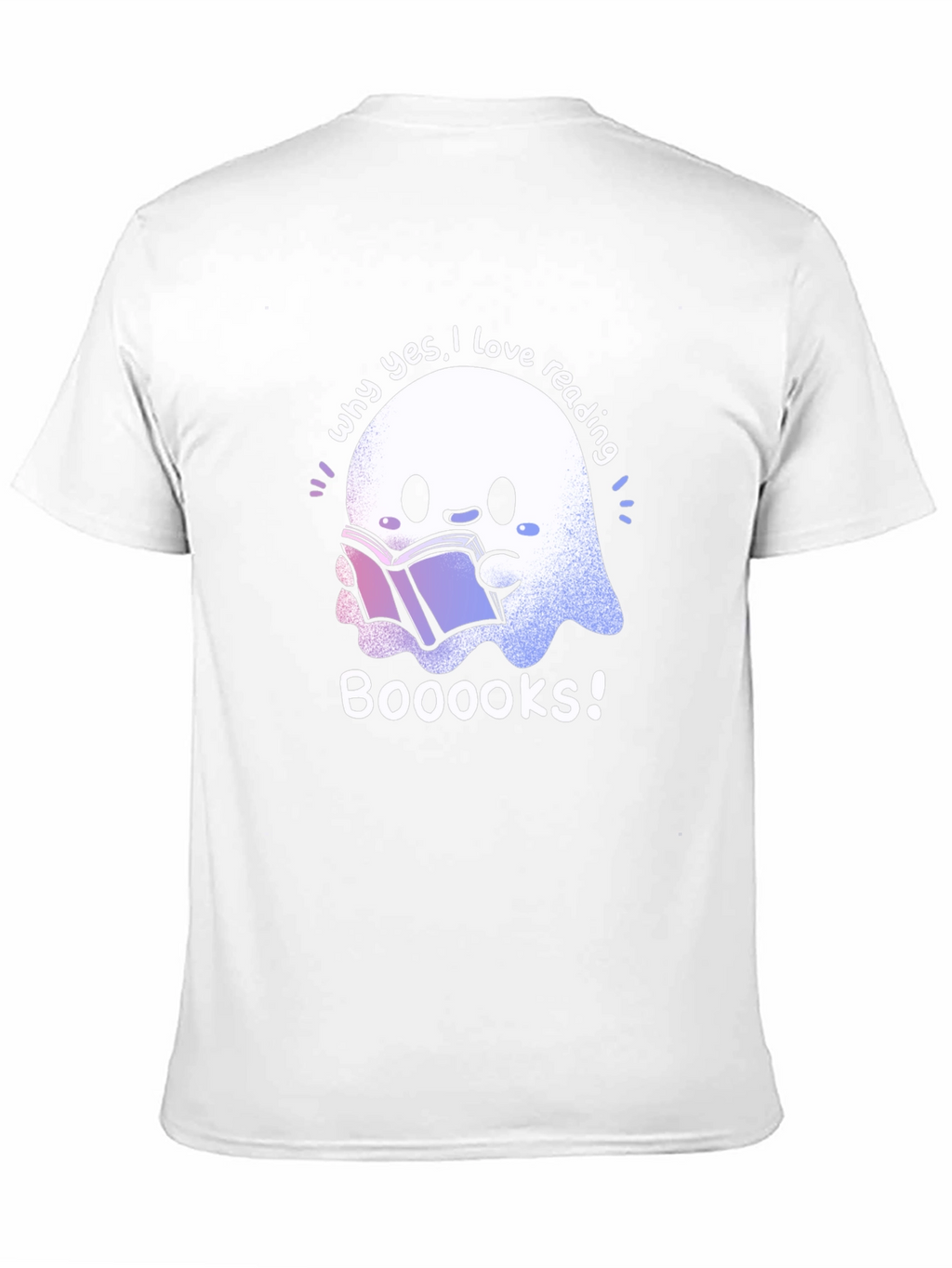 Cute Ghost Reading Books T-Shirt