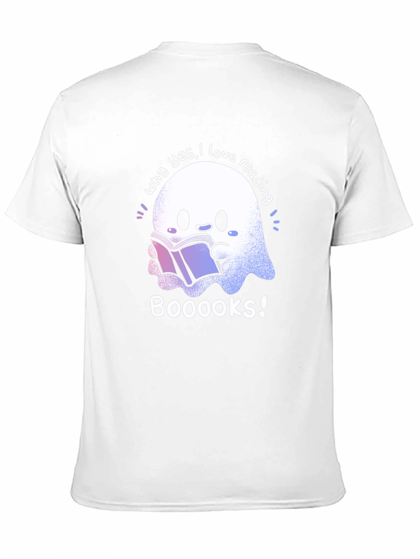 Cute Ghost Reading Books T-Shirt