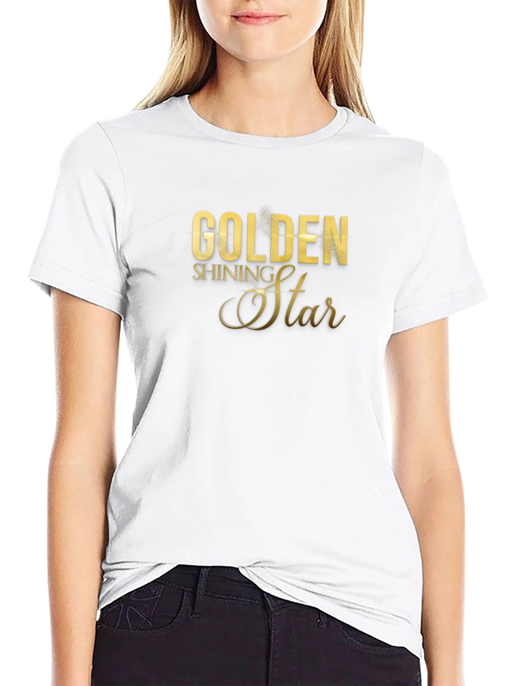 Golden Shining Star Graphic T-Shirt