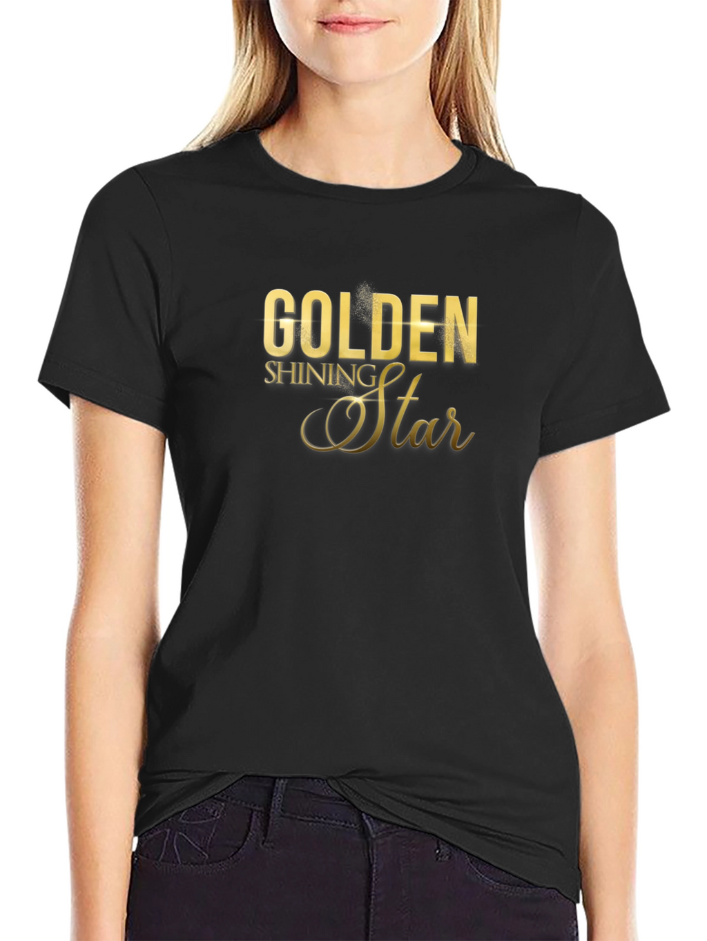 Golden Shining Star Graphic T-Shirt